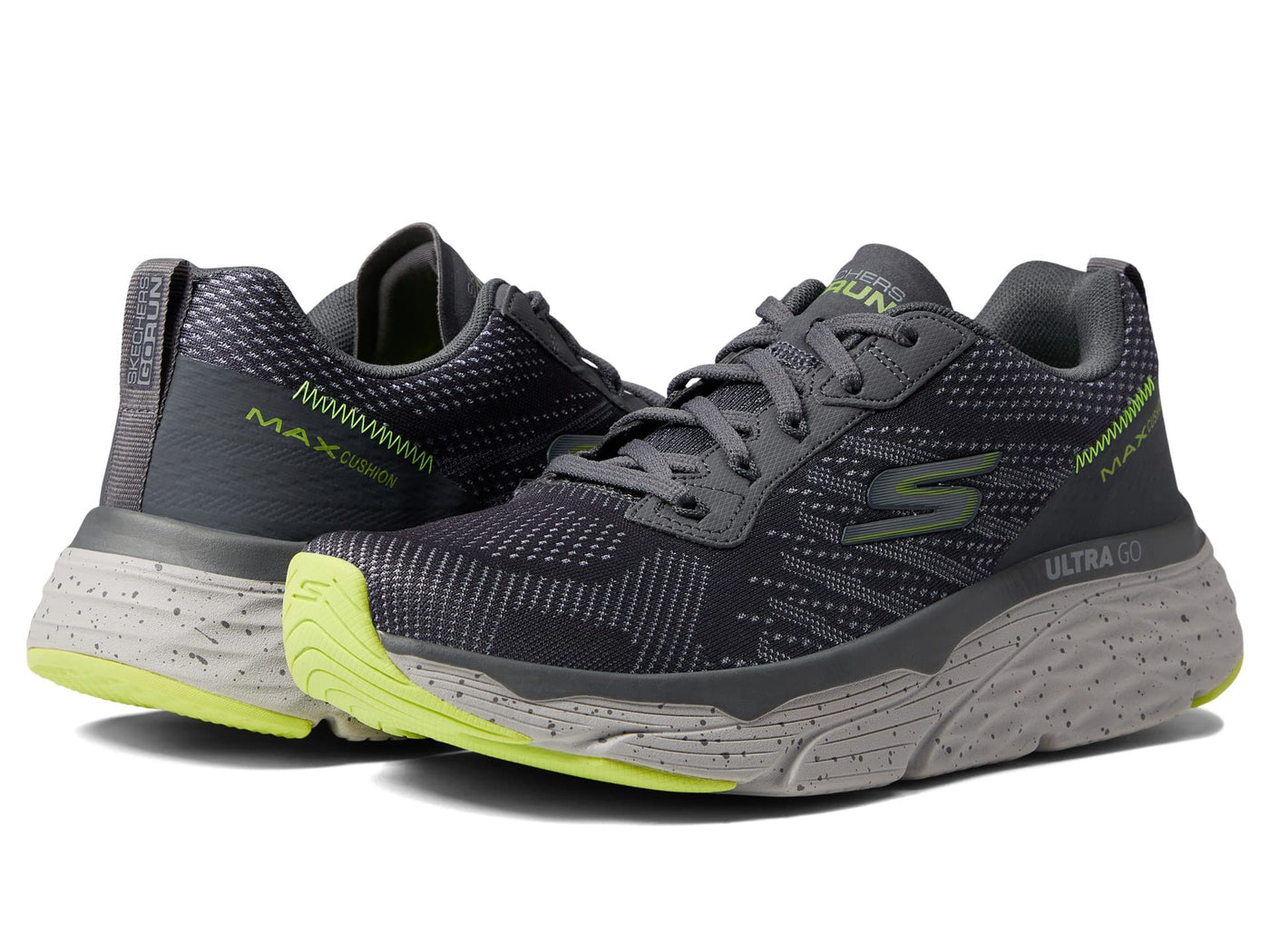 Skechers Max Cushioning Elite - Limitless Intensity Grey/Green 9.5 D (M)