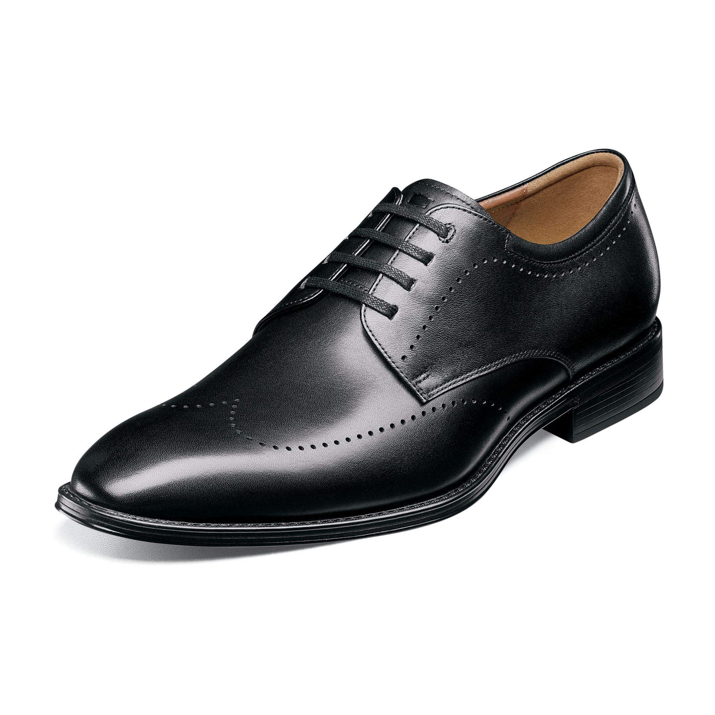 Florsheim Men's Amelio Perf Wing Tip Oxford 11 Black Smooth