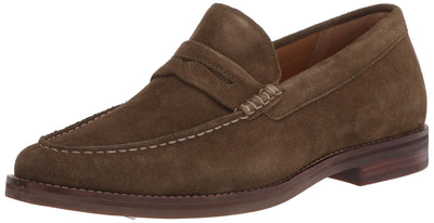 Sperry Men's Gold Cup Exeter Suede Penny Loafer, Olive, 11.5