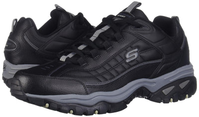 Skechers Men's Energy Afterburn Lace-Up Sneaker 14 Wide Black