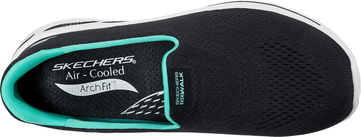 Skechers Go Walk Arch Fit - Imagined Black/Turquoise 7 B (M)