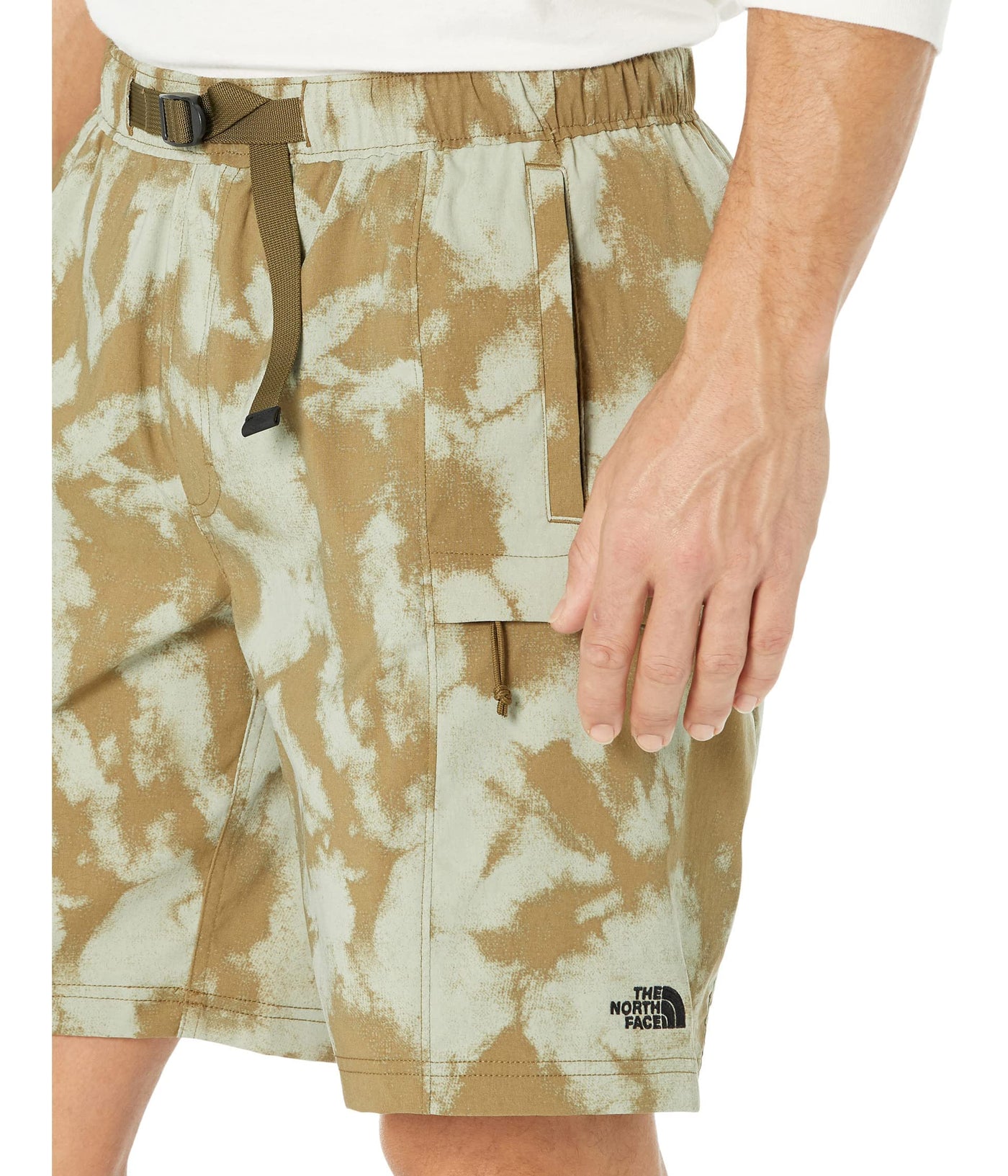 THE NORTH FACE Printed Class V 9" Belted Shorts Military Olive Retro Dye Print MD 9