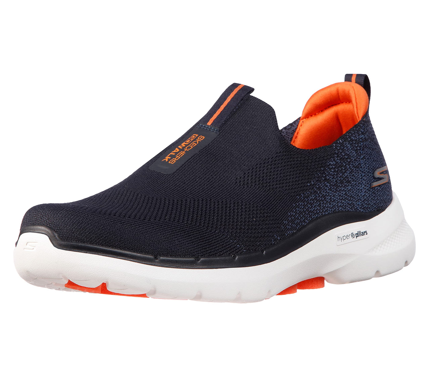 Skechers Men's Gowalk 6 - Stretch Fit Slip-on Athletic Performance Walking Shoe 14 X-Wide Navy/Orange