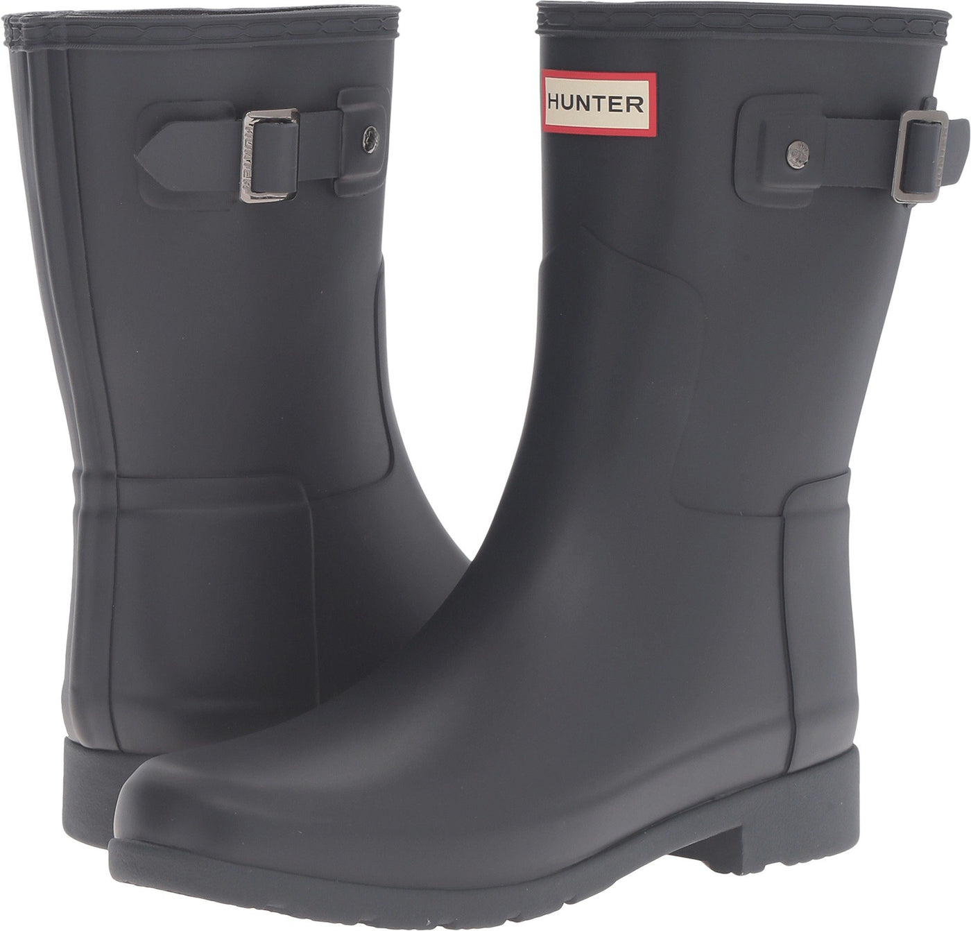 Hunter Womens Original Refined Short Wellingtons Snow Rain Winter Boots - Navy - 6