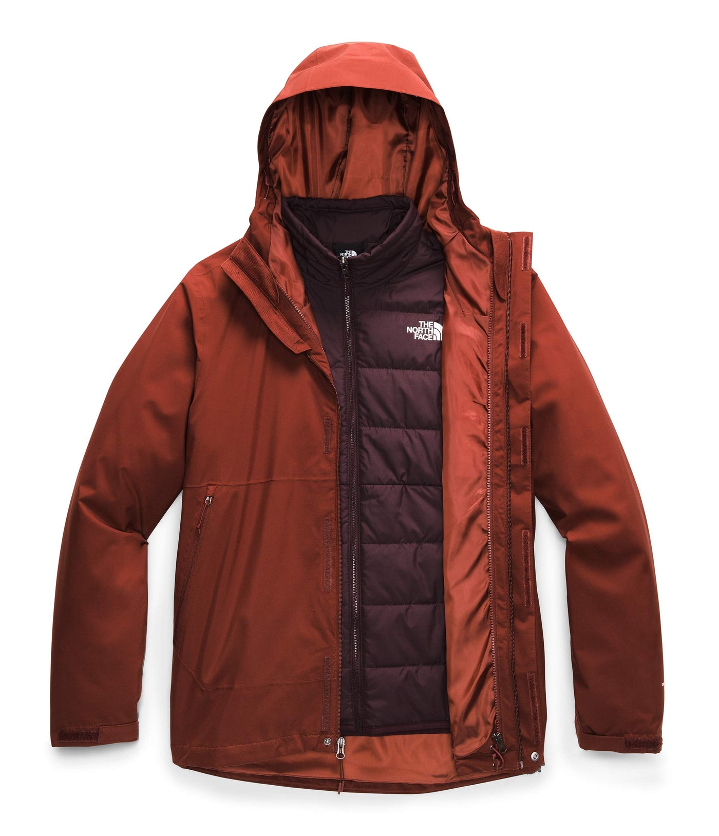 THE NORTH FACE Men's Carto Triclimate® Jacket, Brandy Brown/TNF Black, X-Large