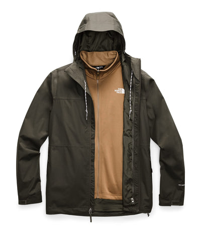 THE NORTH FACE Men’s Arrowood Triclimate Hooded Jacket, New Taupe Green/Utility Brown, Small