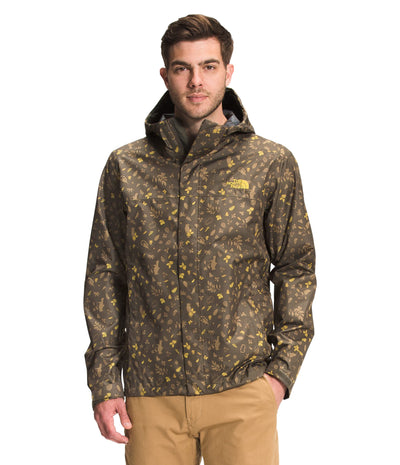 THE NORTH FACE Men’s Venture 2 Waterproof Hooded Rain Jacket (Standard and Big & Tall Size), New Taupe Green Wanderer Elements Print, Medium