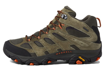 Merrell® Moab 3 Mid Waterproof Shoes for Men – Mesh Structure – Cushioned Footbed – Flexible Footbed Olive 7 M