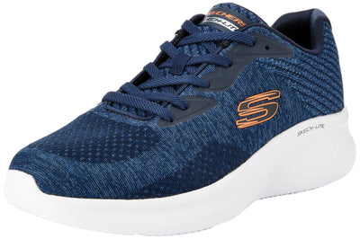 Skechers Men's Skech-Lite Pro Faregrove Oxford, Navy/Orange, 13