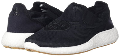 adidas Men's x Human Made Race Slip-On Pure Sneakers, Core Black/Core Black/White, 8 Medium US