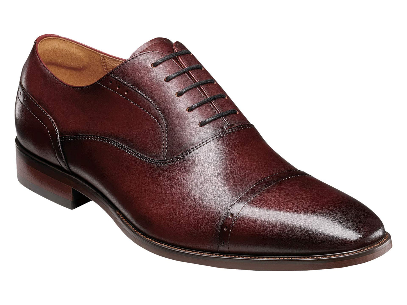 Florsheim Sorrento Cap Toe Oxford Burgundy Smooth 8 W (3E)