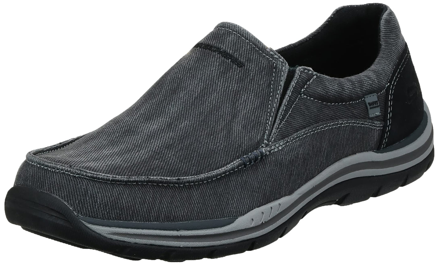 Skechers Men's Expected Avillo Moccasin, Black, 11 EE US