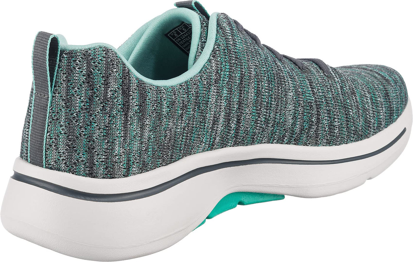 Skechers Women's Performance Go Walk Arch Fit-Glee Sneaker 10 Charcoal,turquoise