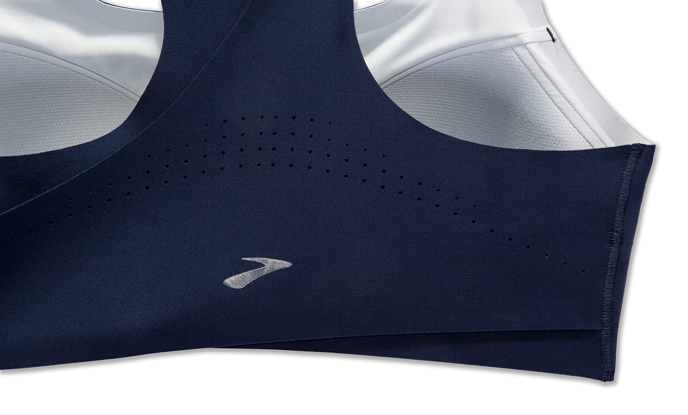 Brooks Dare Zip Women’s Run Bra for High Impact Running, Workouts and Sports with Maximum Support - Navy - 34DD/E