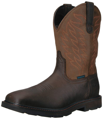 ARIAT Men’s Groundbreaker Wide Square Toe Waterproof Work Boots – Leather Boot