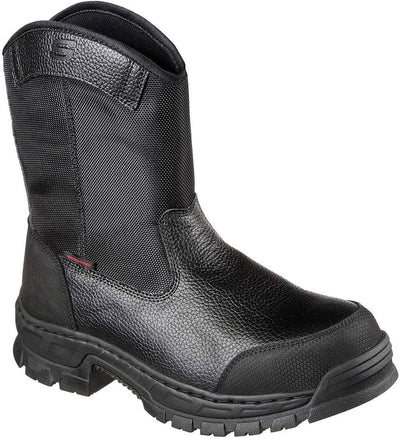 Skechers Work Wibaux, Men's, Black, Comp Toe, EH, WP Wellington (9.0 M)