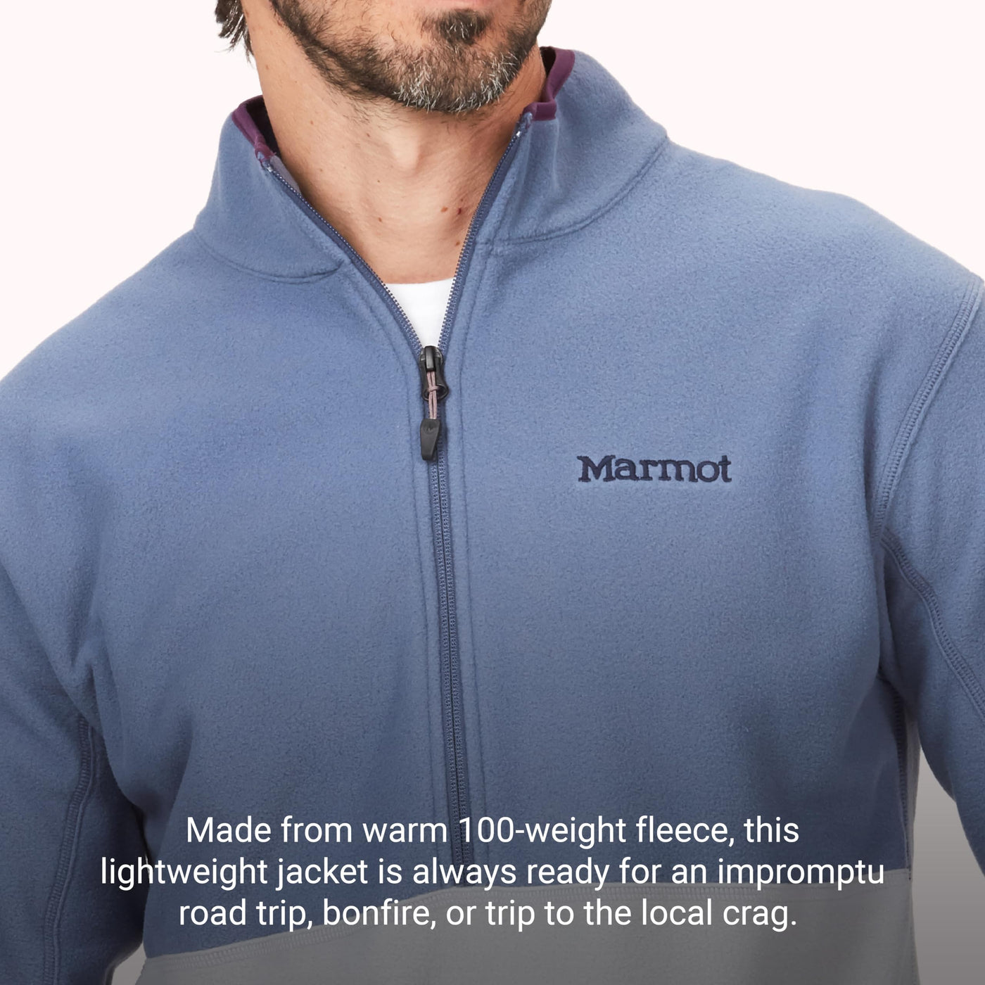 MARMOT Men's Rocklin 1/2 Zip Jacket - Classic, Warm, Lightweight 100-Weight Fleece Layer Large Storm/Sleet