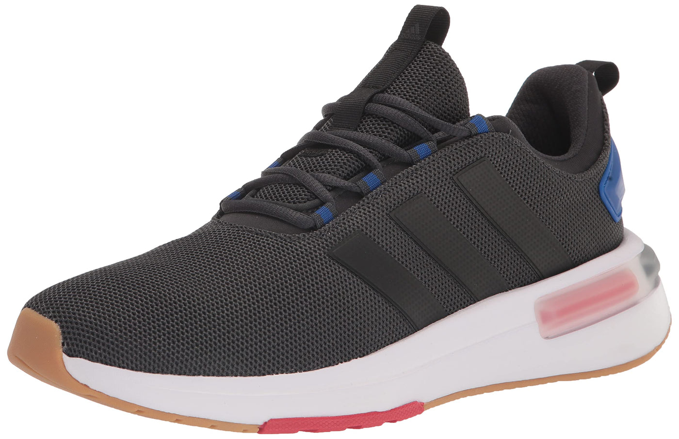 adidas Men's Racer TR23 Sneaker, Carbon/Black/Team Royal Blue, 8