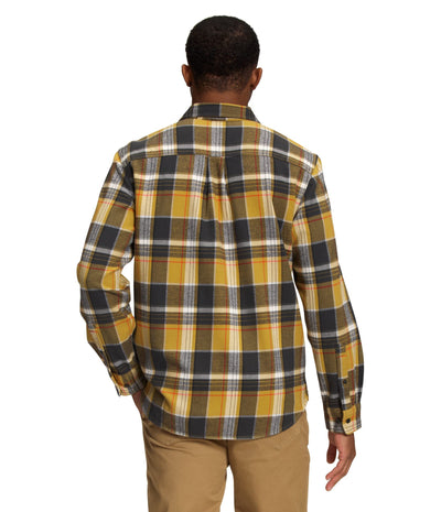 THE NORTH FACE Arroyo Flannel Shirt Mineral Gold Large Half Dome Plaid 2 MD