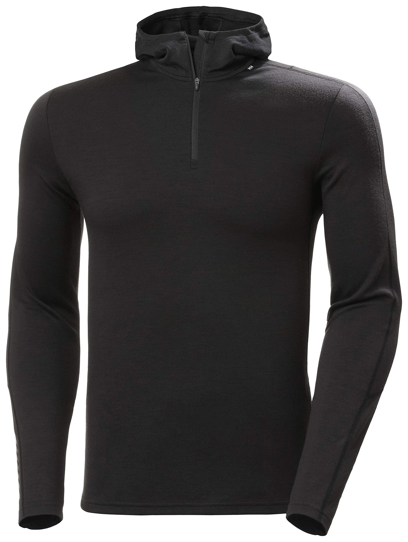 Helly-Hansen Mens LIFA Merino Lightweight Base Layer Hoodie, 990 Black, Medium