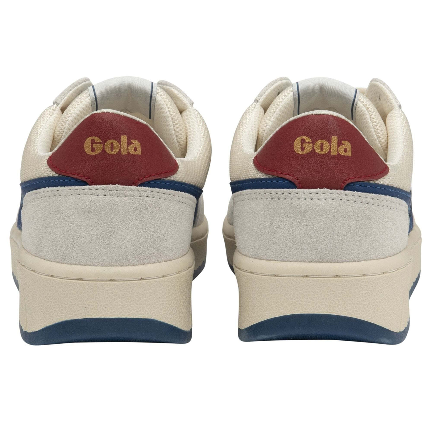 Gola Men's Low-Top Sneaker, Off White Marine Blue Deep Red, 8.5