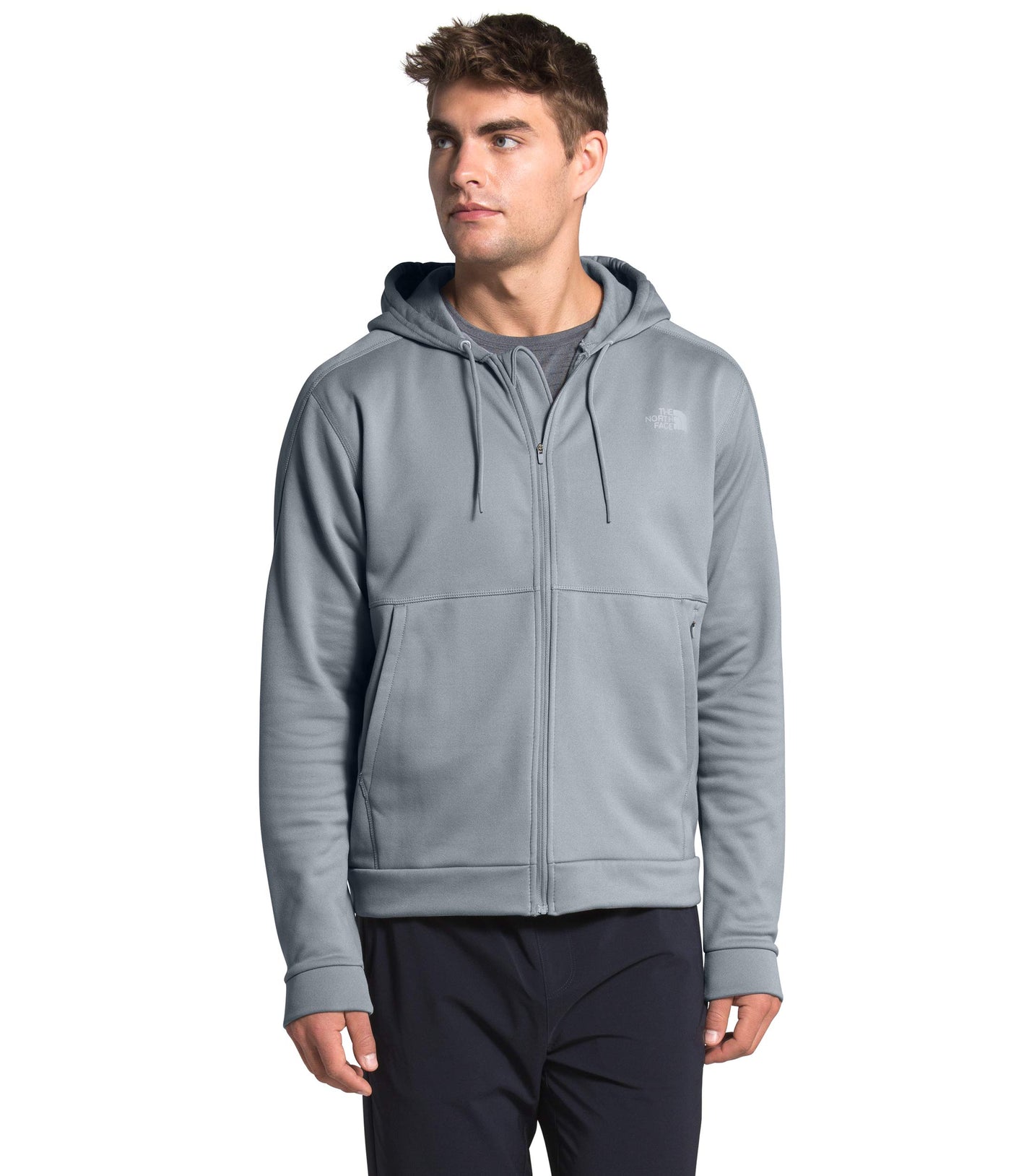 THE NORTH FACE Kinetic Fleece Full Zip Hoodie Mid Grey MD