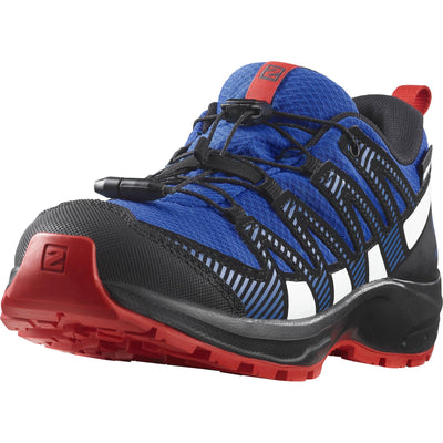 Salomon Unisex-Child Xa Pro V8 CSWP J Hiking Shoe 1 Little Kid Lapis Blue/Black/Fiery Red