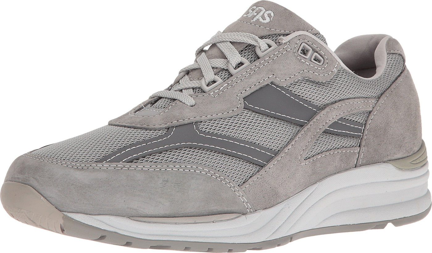 SAS Journey Mesh - Shoes for Men - Suede and Mesh Uppers - Cushioned Tongue - Textile Linings - Lightweight Gray 13.5 WWW - Triple Wide (3E)