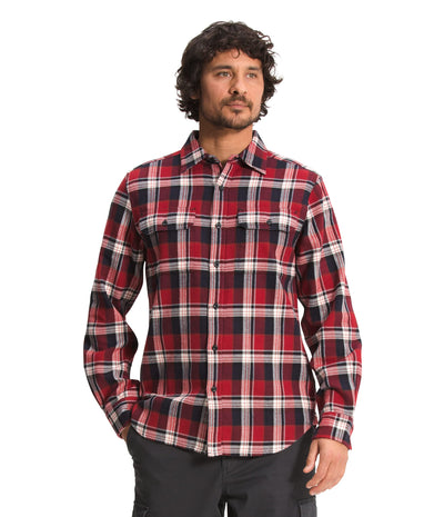 The North Face Men's Arroyo Flannel Shirt, Cardinal Red Small Half Dome Plaid, L