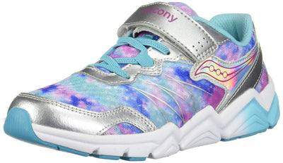 Saucony Kids Flash A/C, Silver/Multi, 1.5 XW US Little Kid