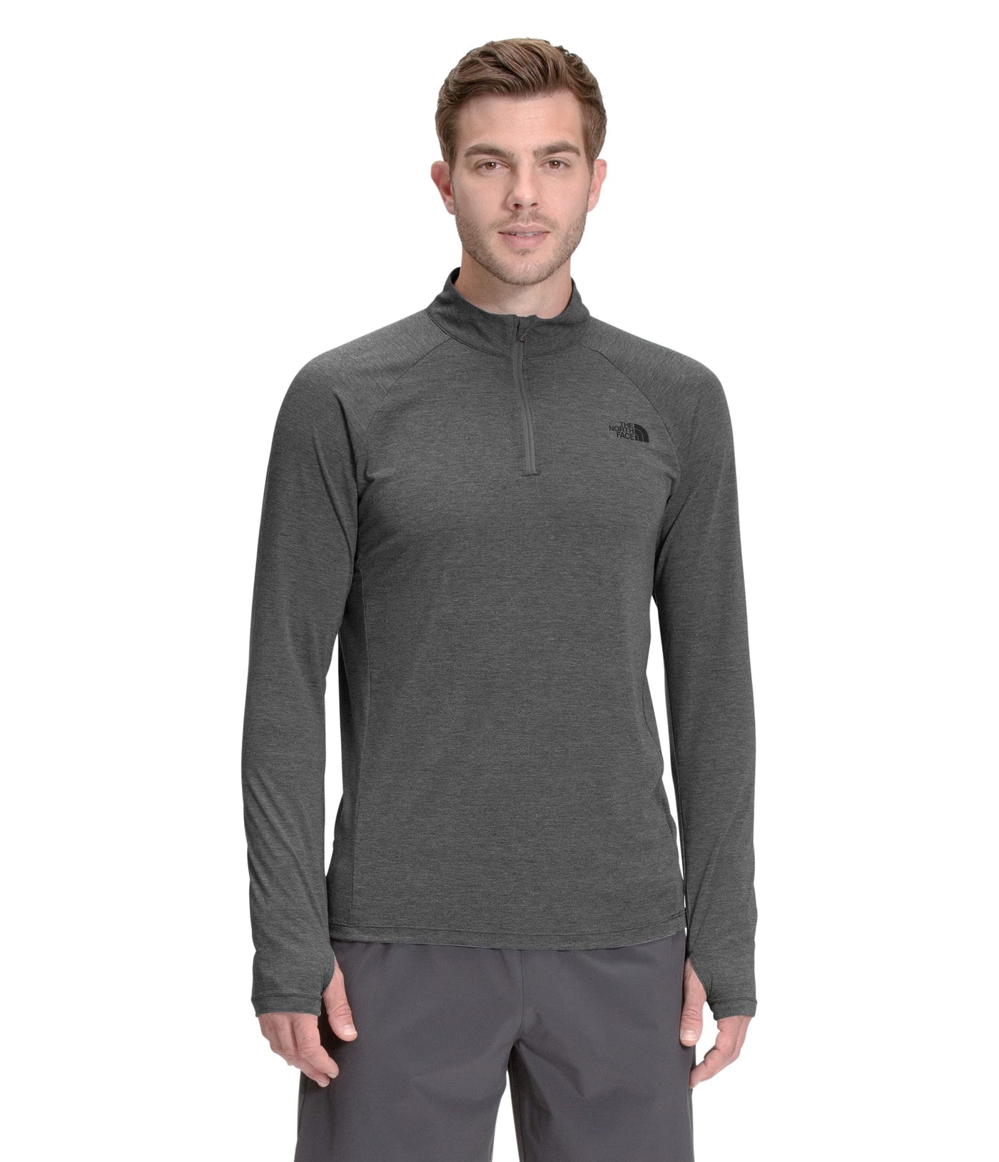 The North Face Men's Wander ¼ Zip Performance Pullover, TNF Dark Grey Heather, Small