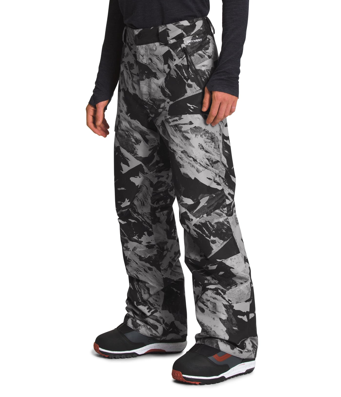 THE NORTH FACE mens Men's Seymore Pant Large Short Tnf Black Tonal Mountainscape Print