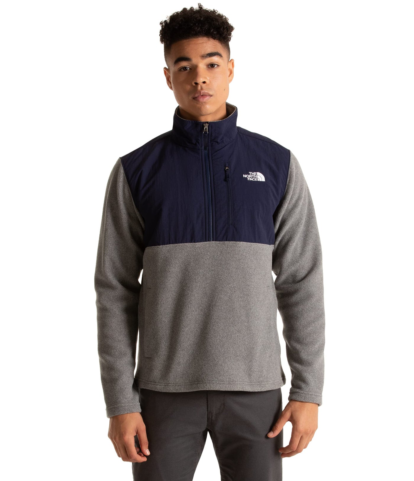 THE NORTH FACE Men's Sun Rise Quarter Zip Sweatshirt, Vanadis Grey Heather, 2X