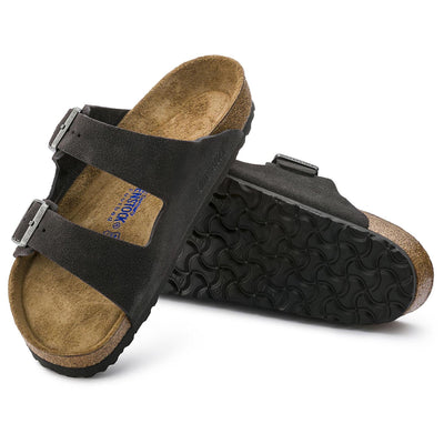 Birkenstock Men's Open Toe Sandals, Grey Velvet Gray Velvet Gray, 7.5 AU