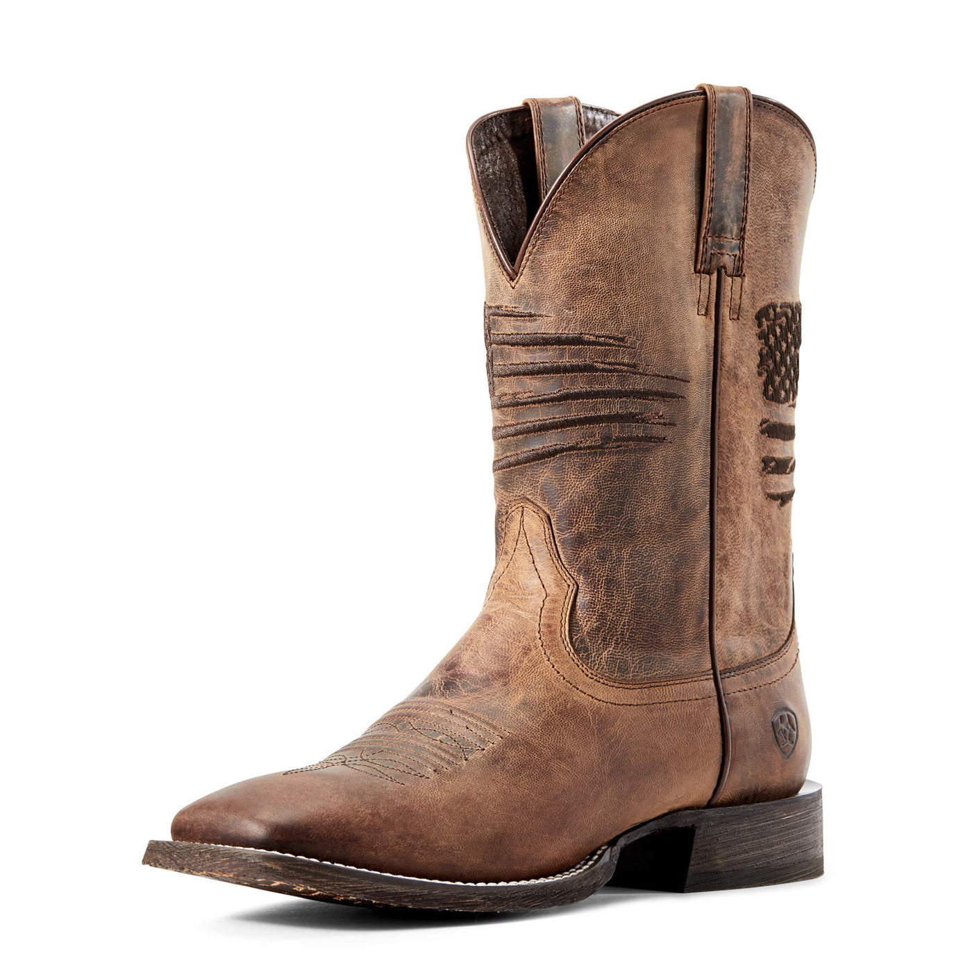 Ariat Men's Circuit Patriot Cowboy Boot 10 Wide Weathered Tan