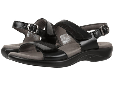 SAS Nudu Adjustable Comfort Sandal Midnight 9.5 S - Slim (AAA)