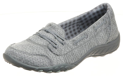 Skechers Women's Breathe-Easy-Good Influence Sneaker, Grey, 9.5 M US