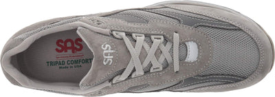 SAS Journey Mesh - Shoes for Men - Suede and Mesh Uppers - Cushioned Tongue - Textile Linings - Lightweight Gray 9 WWW - Triple Wide (3E)