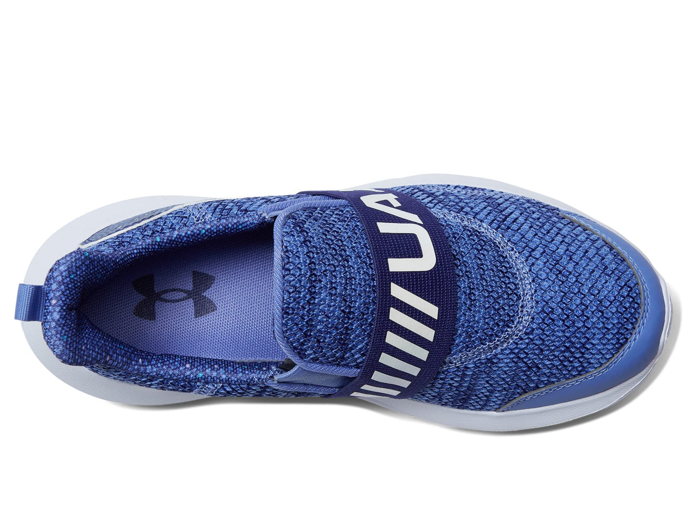 Under Armour Girl's Surge 3 Slip-On Print (Little Kid) 1 Little Kid Baja Blue/Sonar Blue/Iridescent