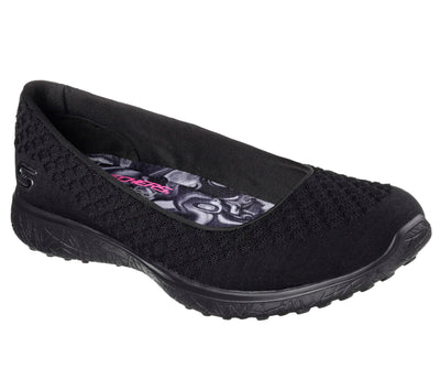 Skechers Women's Microburst One-up Sneaker 10 Wide Black