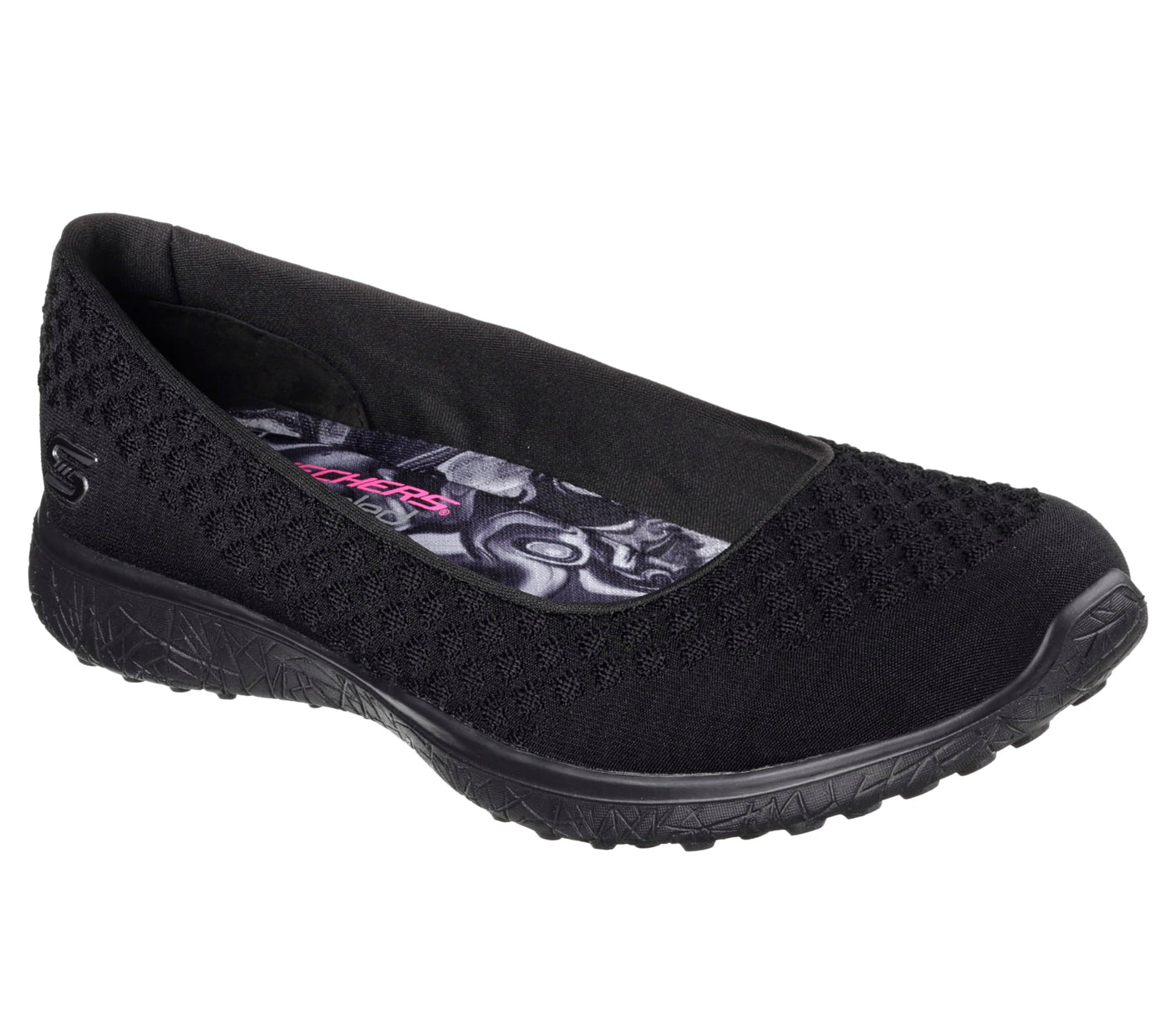 Skechers Women's Microburst One-up Sneaker 8 Black