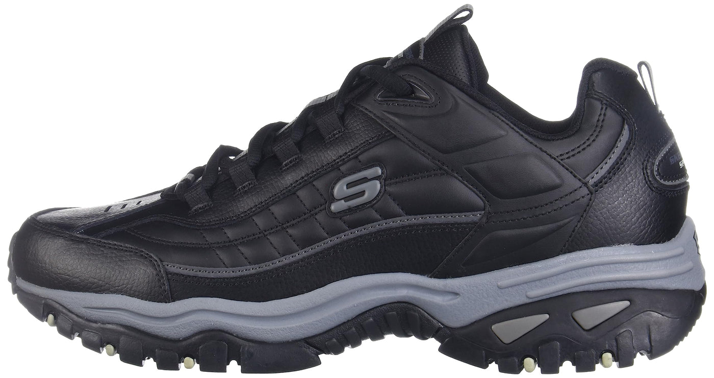 Skechers Men's Energy Afterburn Lace-Up Sneaker 14 Wide Black