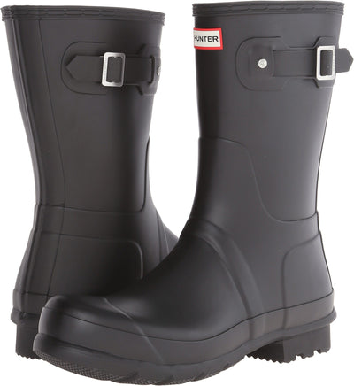 Hunter Mens Original Short Rain Boot 8 Black