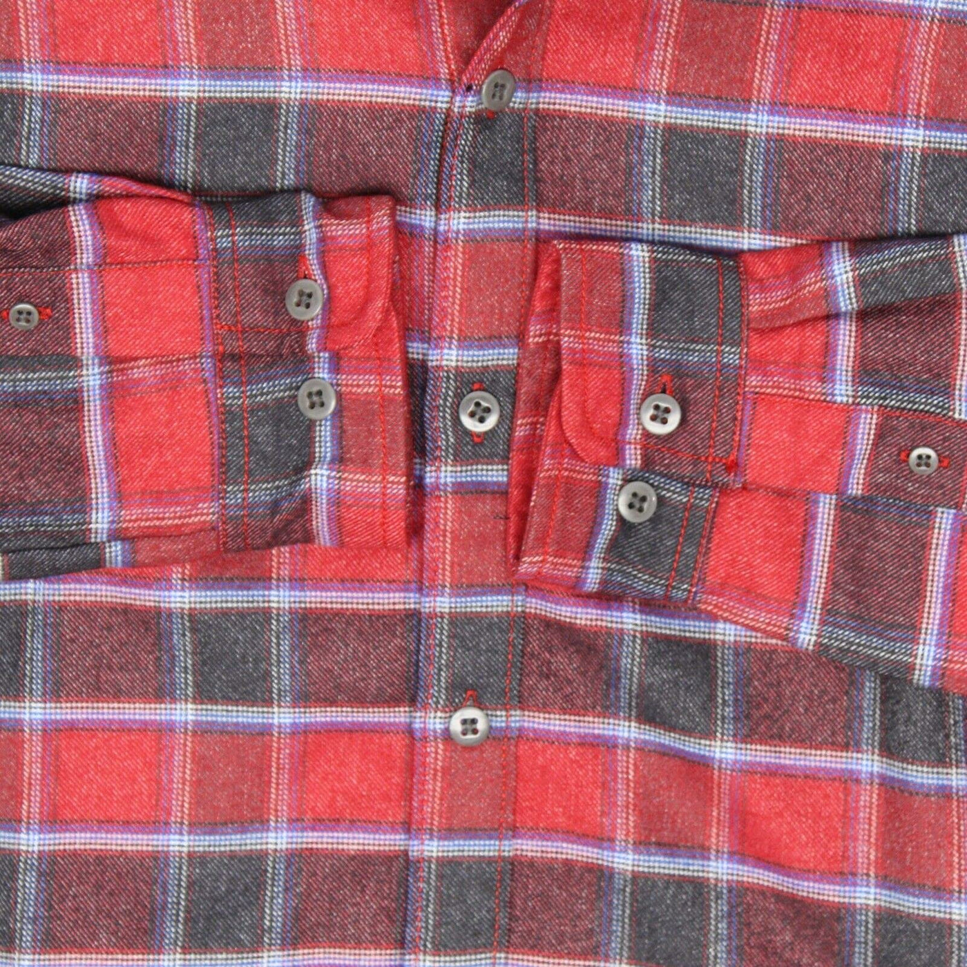 The North Face Men's Long Sleeve Button Down Flannel Shirt (Red, Large)