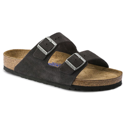 Birkenstock Men's Open Toe Sandals, Grey Velvet Gray Velvet Gray, 7.5 AU