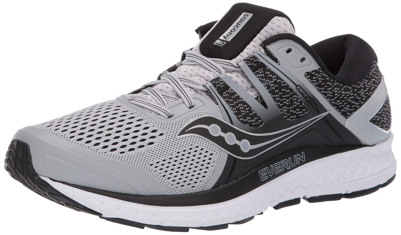 Saucony Men's Omni ISO Shoes, Grey/Black, 11.5