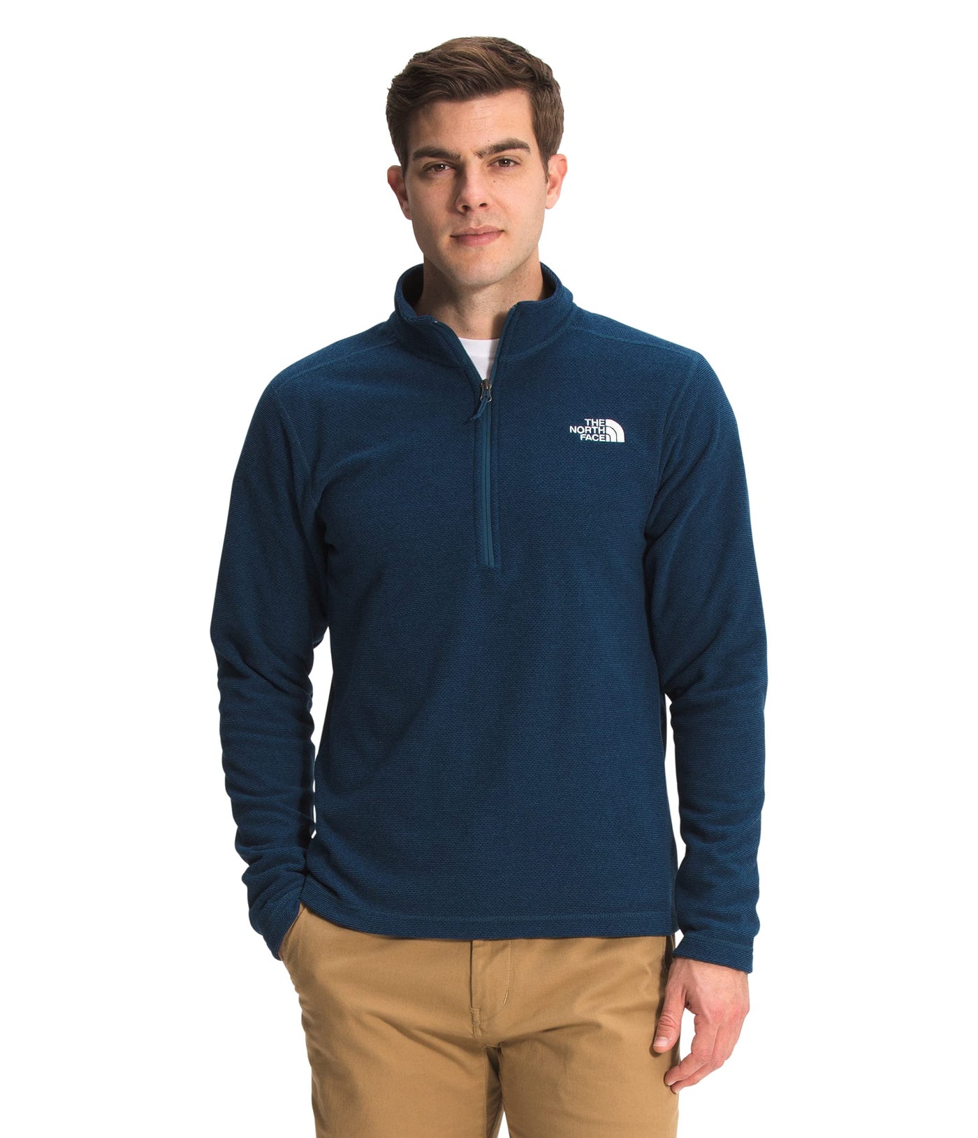 The North Face Men's Textured Cap Rock ¼ Zip Pullover Sweatshirt, Monterey Blue, X-Large