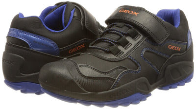 Geox Boy's Newsavage WPF5 (Toddler/Little Kid/Big Kid) Black/Royal 25 (US 8.5 Toddler) M