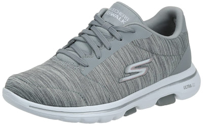 Skechers Women's Go Walk 5 True Sneaker, Grey, 8.5