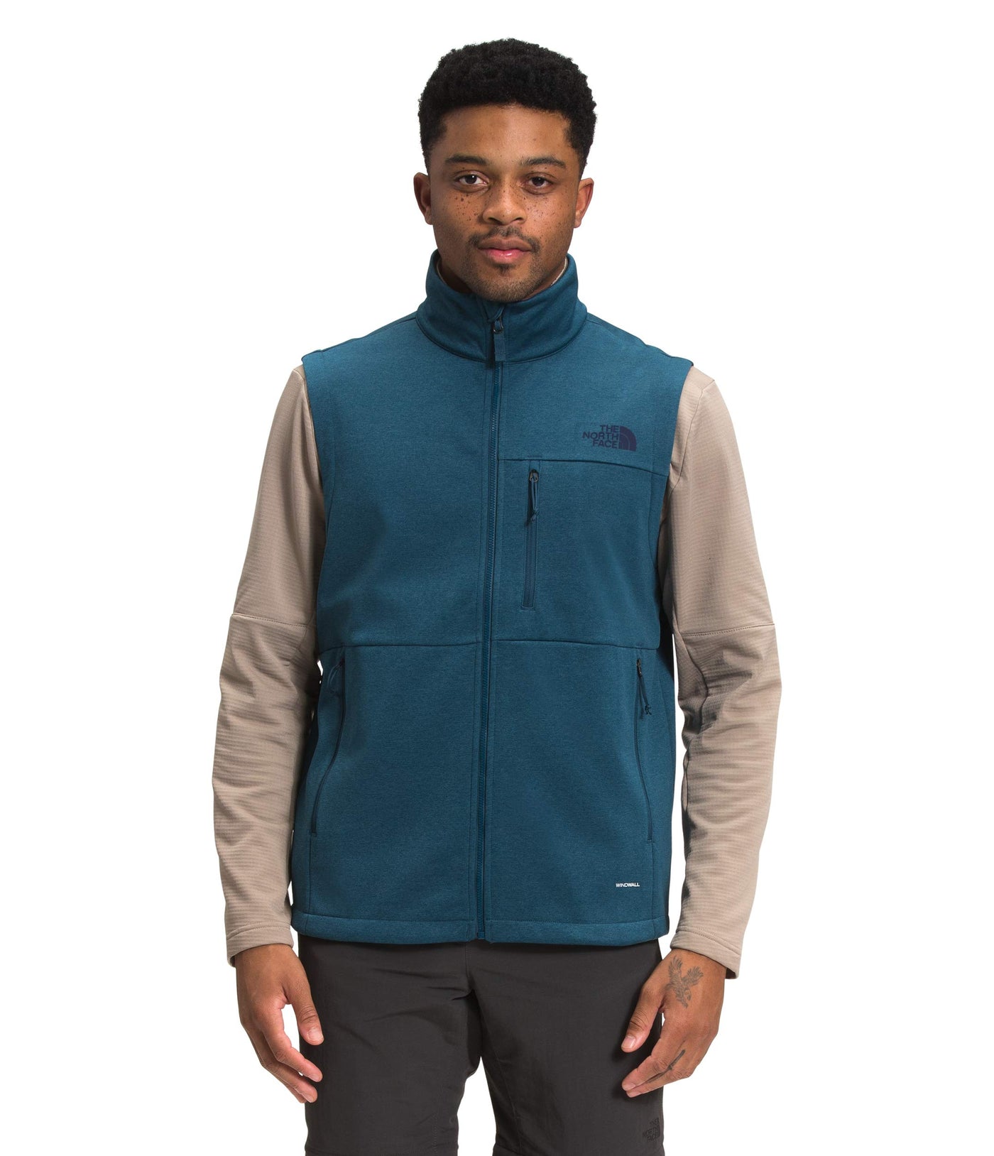 THE NORTH FACE Men's Apex Canyonwall Eco Vest, Monterey Blue Dark Heather, S